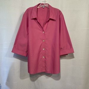 Foxcroft Non-Iron Shaped Fit 3/4 Sleeve